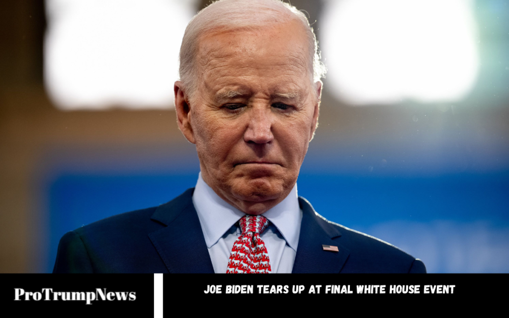 Joe Biden Tears Up At Final White House Event
