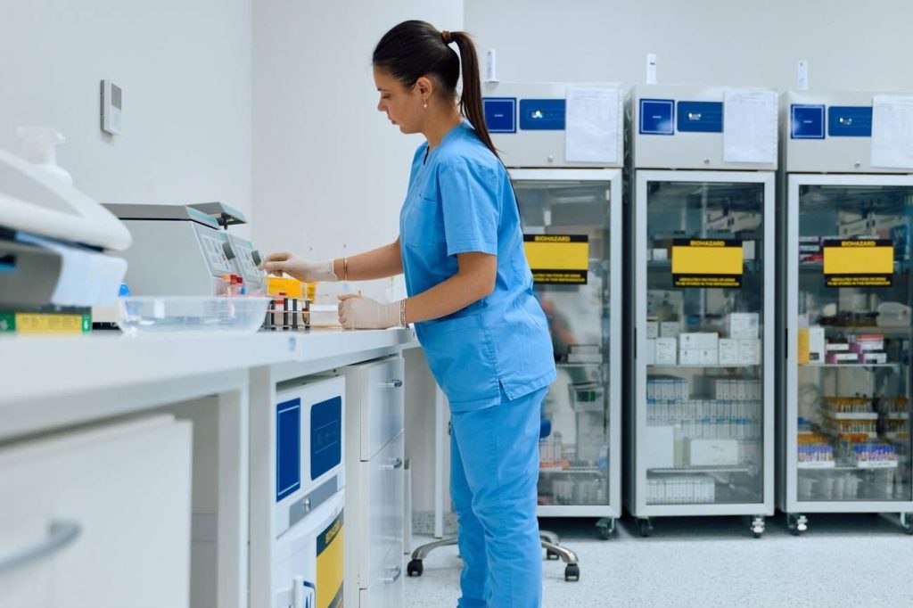 Biological Age Blood Tests Face Validation Reckoning A blood sample in a laboratory